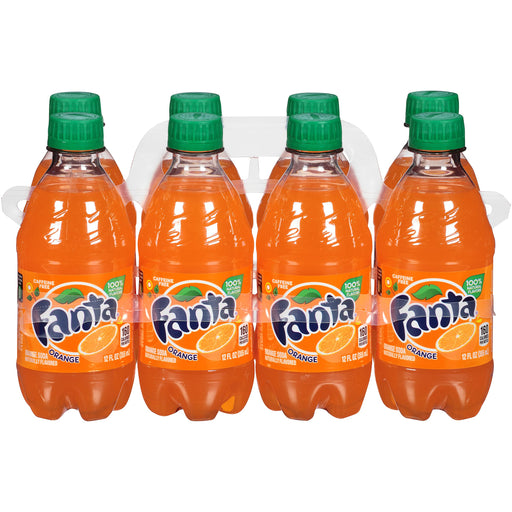 Fanta Orange Soda Fruit Flavored Soft Drink, 12 fl oz, 8 Pack
