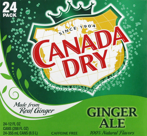 CANADA DRY GINGER ALE SODA REGULAR CAN 24 CT 288 OZ - 0078000152101