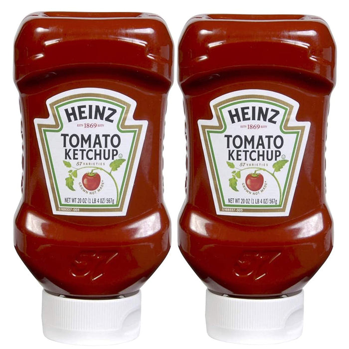 Concession Essentials Heinz Squeeze Bottles Ketchup, 20 Oz Squeeze Bottle, Pack of Two. Total 40 Ounces