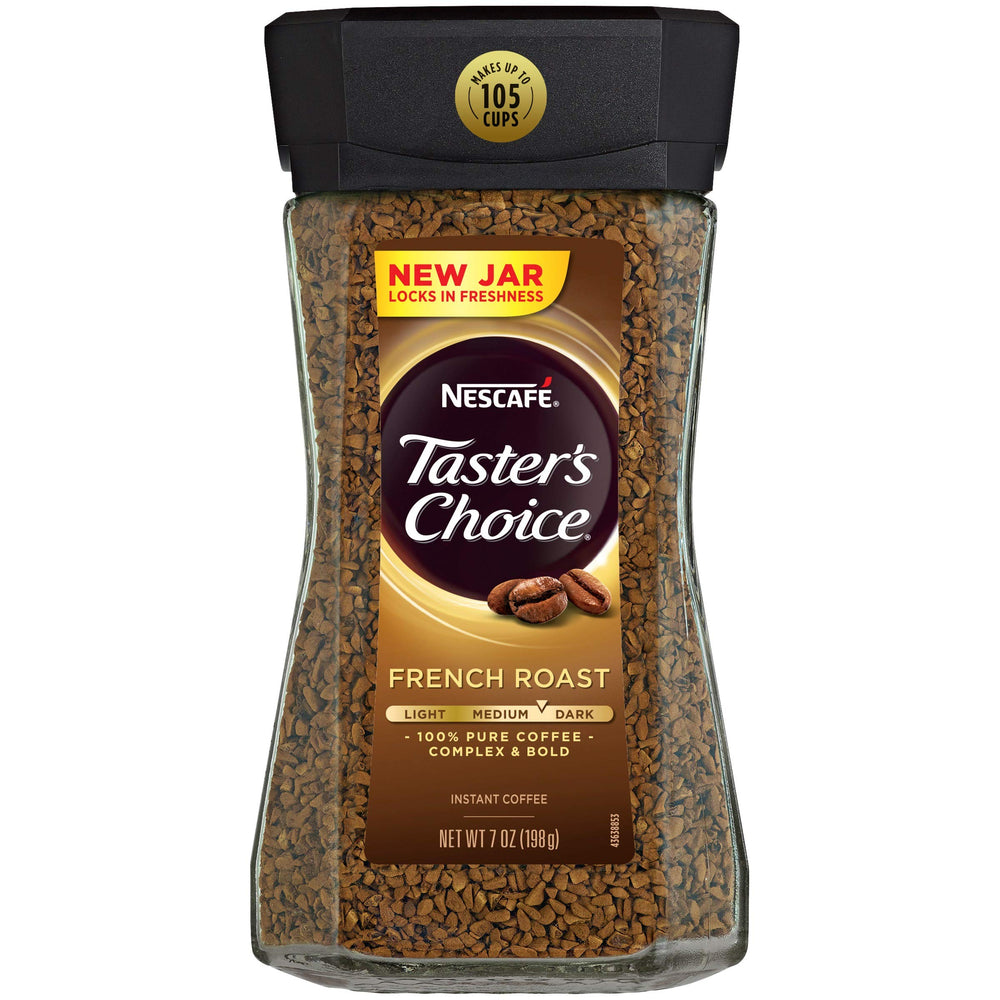 Nescafe Taster's Choice French Roast Instant Coffee, 7-Ounce Canisters (Pack of 3) French Roast 7 Ounce (Pack of 3)