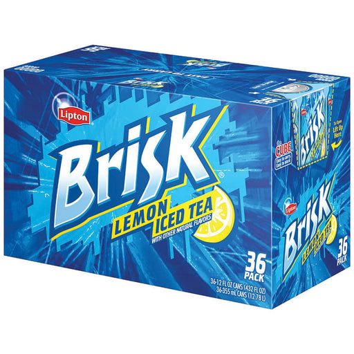 Lipton Brisk Lemon Iced Tea, 12 Ounce (36 Cans)
