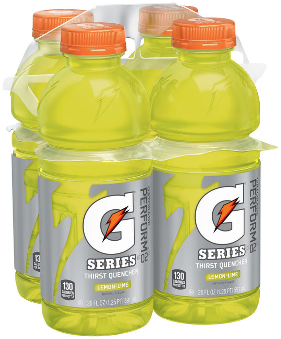 Gatorade Sports Drink, Lemon Lime, 20oz 4pk Bottles Lemon 20 Fl Oz (Pack of 4)