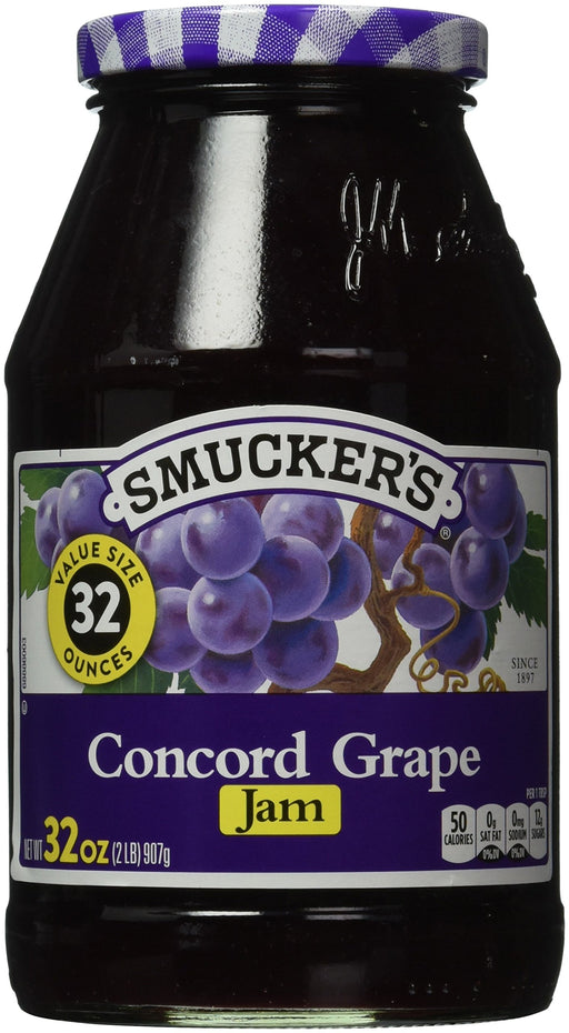 Smucker's Concord Grape Jam, 32-Ounce (Pack of 6) Concord Grape 2 Pound (Pack of 6)