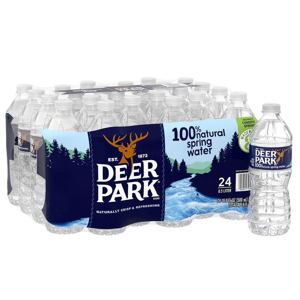 Deer Park Natural Spring Water, 8 oz Bottle, 48 Bottles-carton