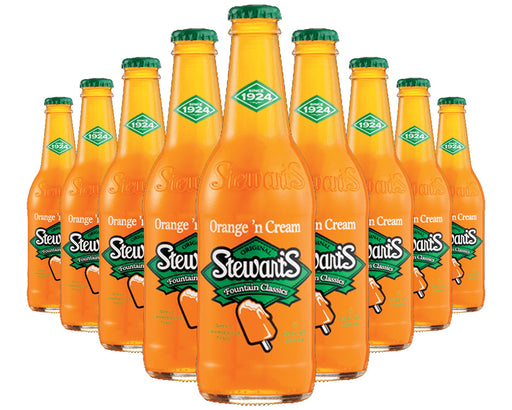 Stewart's Orange & Cream Soda, 12 fl oz (12 Glass Bottles) Orange & Cream Soda 12 Fl Oz (Pack of 12)