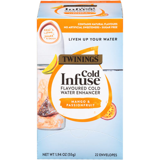 Twinings Cold Infuse Flavored Water Enhancer, Mango & Passionfruit, Orange, 22 Count Mango & Passionfruit 22 Count (Pack of 1)