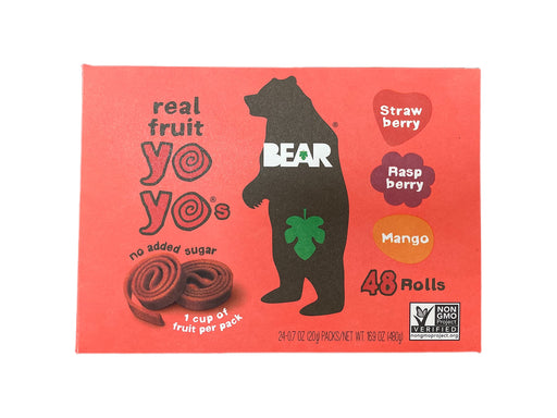 2 Set - BEAR THE BIG CAVE Yoyos Fruit Rolls, Mango RaspberryStrawberry (24 Count)