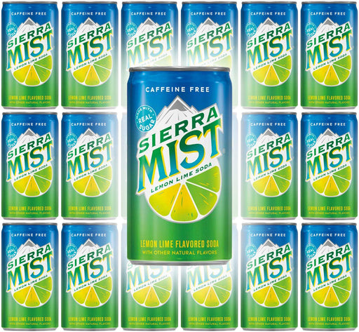 Sierra Mist Lemon-Lime Soda Can, 7.5 Fl Oz Can (Pack of 18, Total of 135 Fl Oz)