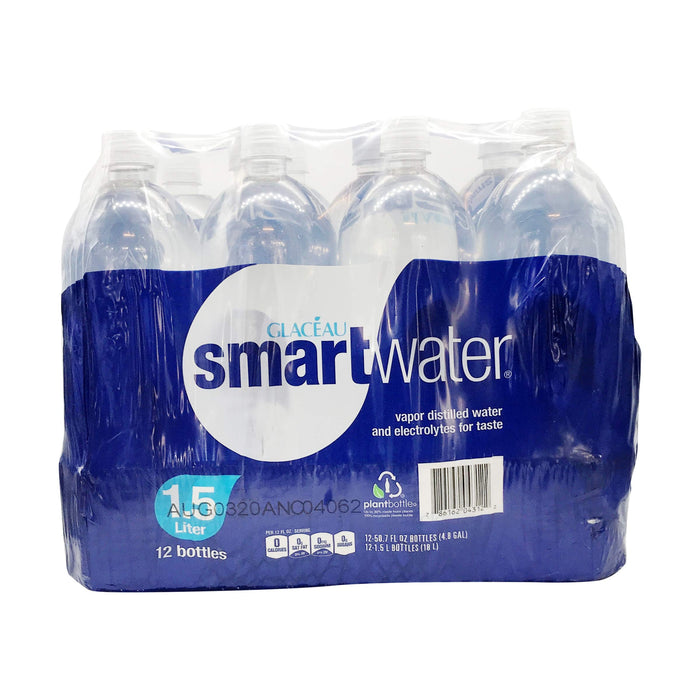GLACEAU Smart Water, 50.7 Fl Oz (Pack of 12)