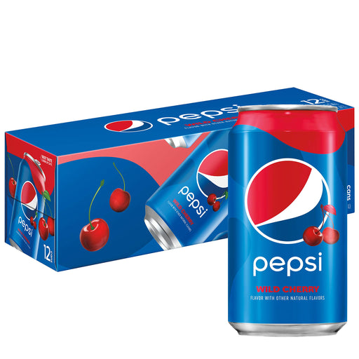 Pepsi, Wild Cherry Cola, 12oz (pack of 12) Wild Cherry 12 Fl Oz (Pack of 12)
