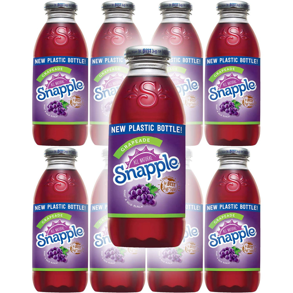 Snapple Grapeade, All Natural, 16 Fl Oz (Pack of 8, Total of 128 Fl Oz)