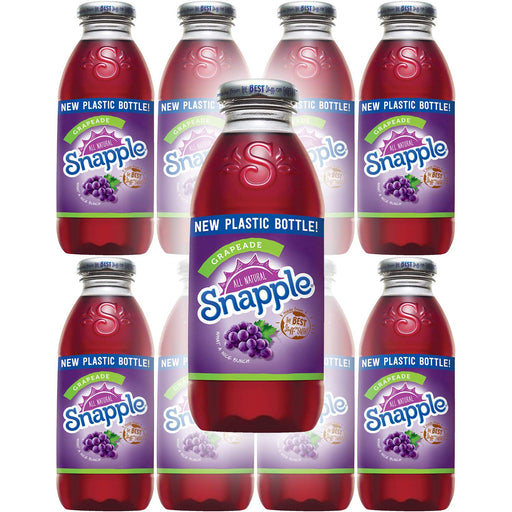 Snapple Grapeade, All Natural, 16 Fl Oz (Pack of 8, Total of 128 Fl Oz)