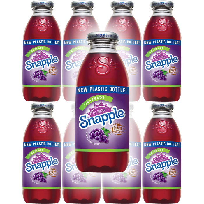 Snapple Grapeade, All Natural, 16 Fl Oz (Pack of 8, Total of 128 Fl Oz)