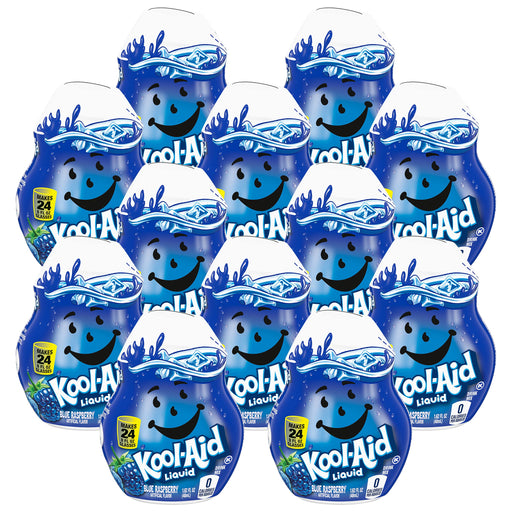 Kool-Aid Liquid Drink Mix, Blue Raspberry (1.62 FL OZ (Pack - 12)) raspberry 1.62 Fl Oz (Pack of 12)