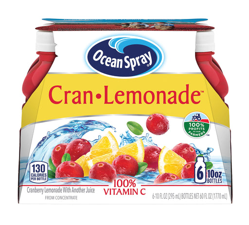 Ocean Spray Cran-Lemonade Juice Drink, 10 Ounce Bottles (4 x Pack of 6)