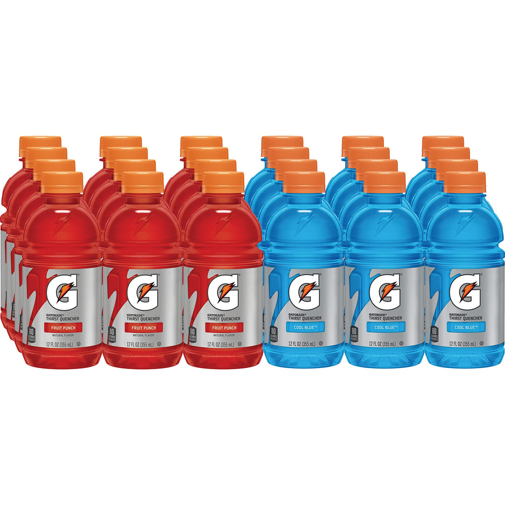 Gatorade Thirst Quencher, Fruit Punch and Cool Blue Variety Pack, 12 Ounce (Pack of 24) Two Flavor Cool Blue Thirst Quencher