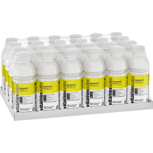 vitaminwater squeezed electrolyte enhanced water w/ vitamins, lemonade drinks, 20 fl oz, 24 Pack