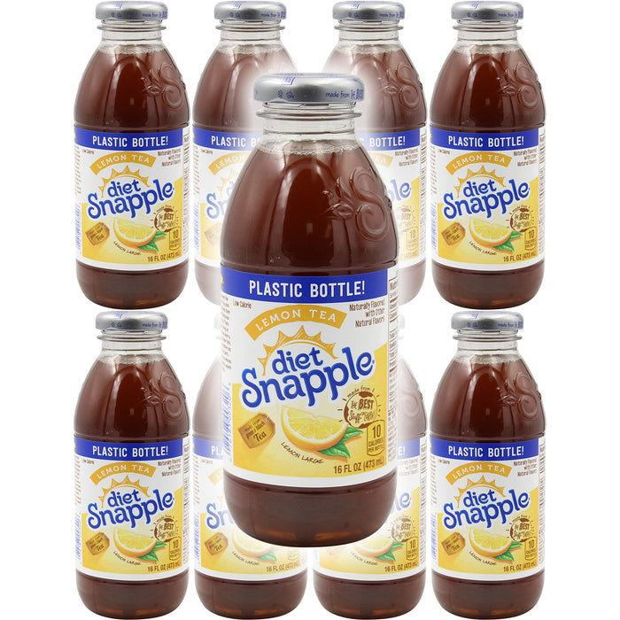 Snapple Diet Lemon Iced Tea, 16oz Bottle (Pack of 8, Total of 128 Fl Oz)