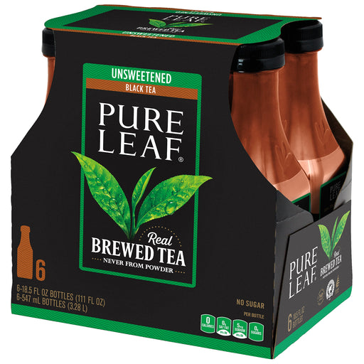 Pure Leaf Unsweetened Tea, 18.5 fl oz, 6 pk