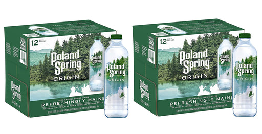 Poland Spring Origin, 100% Natural Spring Water, 900mL Recycled Plastic Bottle (24 Pack), 30.4 Fl Oz (Pack of 24)