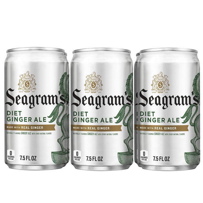 Seagram's Diet Seagram's Ginger Ale, 7.5 fl oz, 6 Pack, Diet Seagram's Ginger Ale, 7.5 fl. oz.