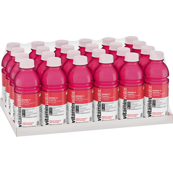 vitaminwater Power-c Electrolyte Enhanced Water w/ Vitamins, Dragonfruit Drinks, 20 fl oz, 24 Pack