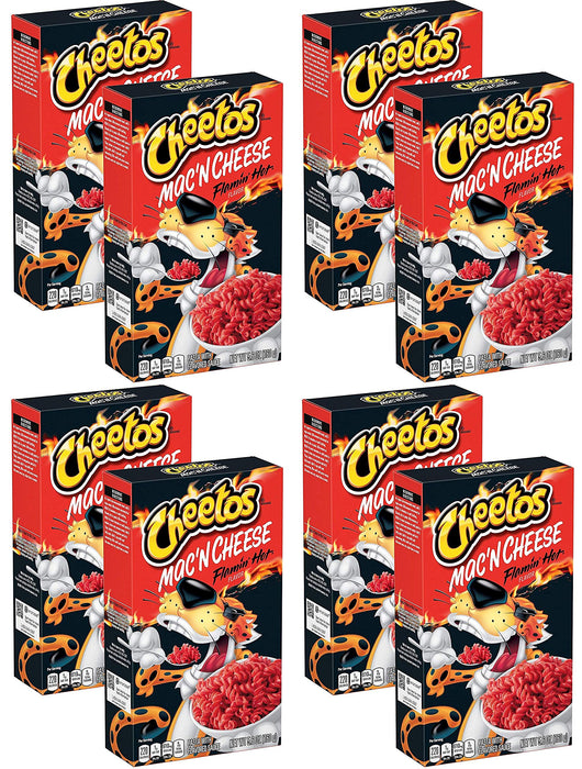 Cheetos Macan Cheese Flamin Hot flavor (5.9 Oz box) Pack of 2 Pack of 4