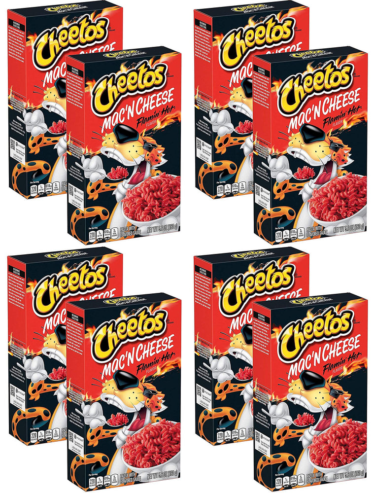 Cheetos Macan Cheese Flamin Hot flavor (5.9 Oz box) Pack of 2 Pack of 4
