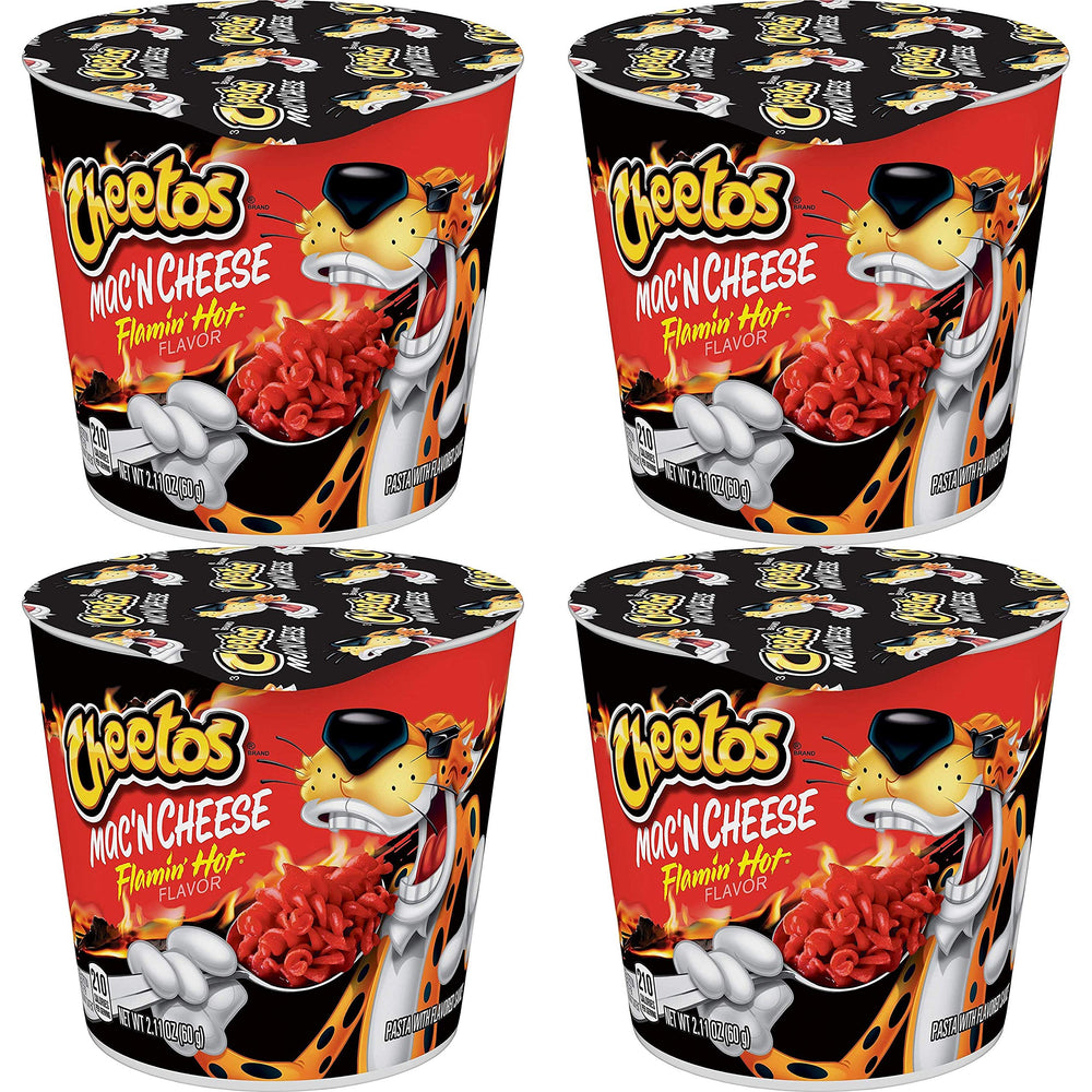 Flamin' HOT Mac-N-Cheese (Individual Cup 2 Ounces Each) SET of 4