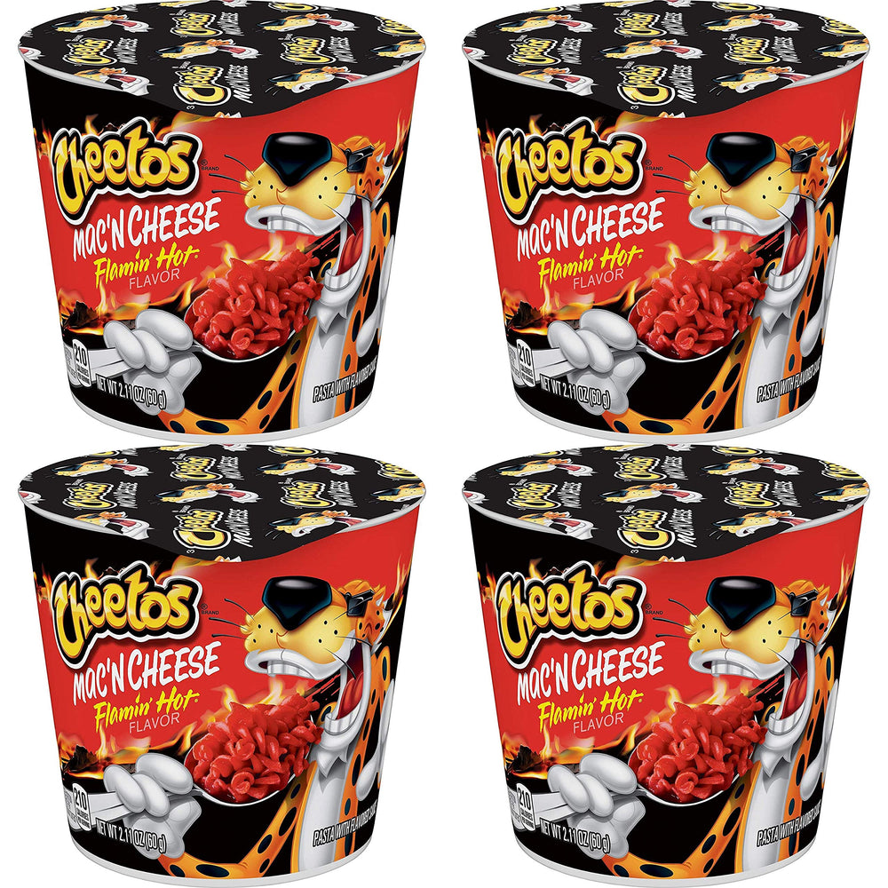 Flamin' HOT Mac-N-Cheese (Individual Cup 2 Ounces Each) SET of 4