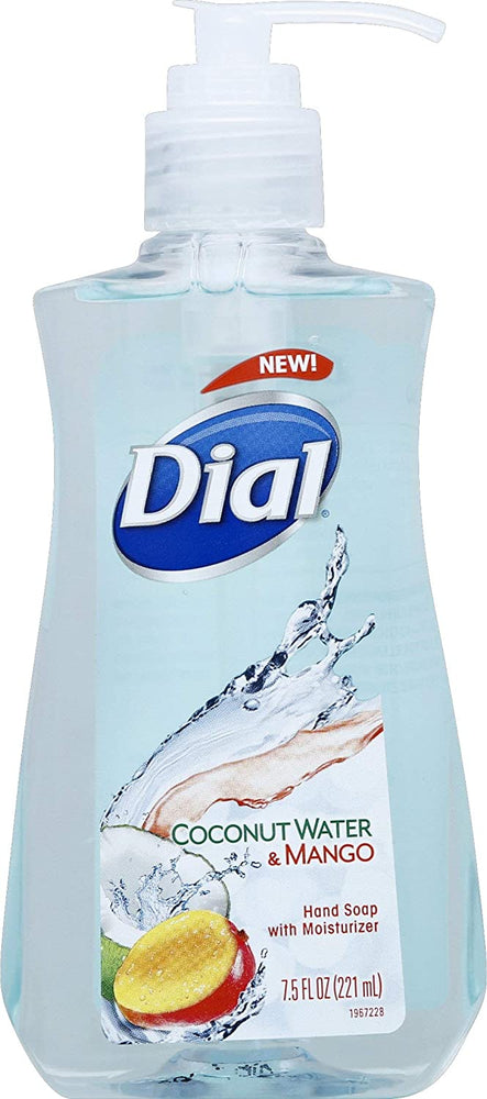 Dial Liquid Hand Soap, Coconut Water & Mango, 7.5 Fluid Ounces