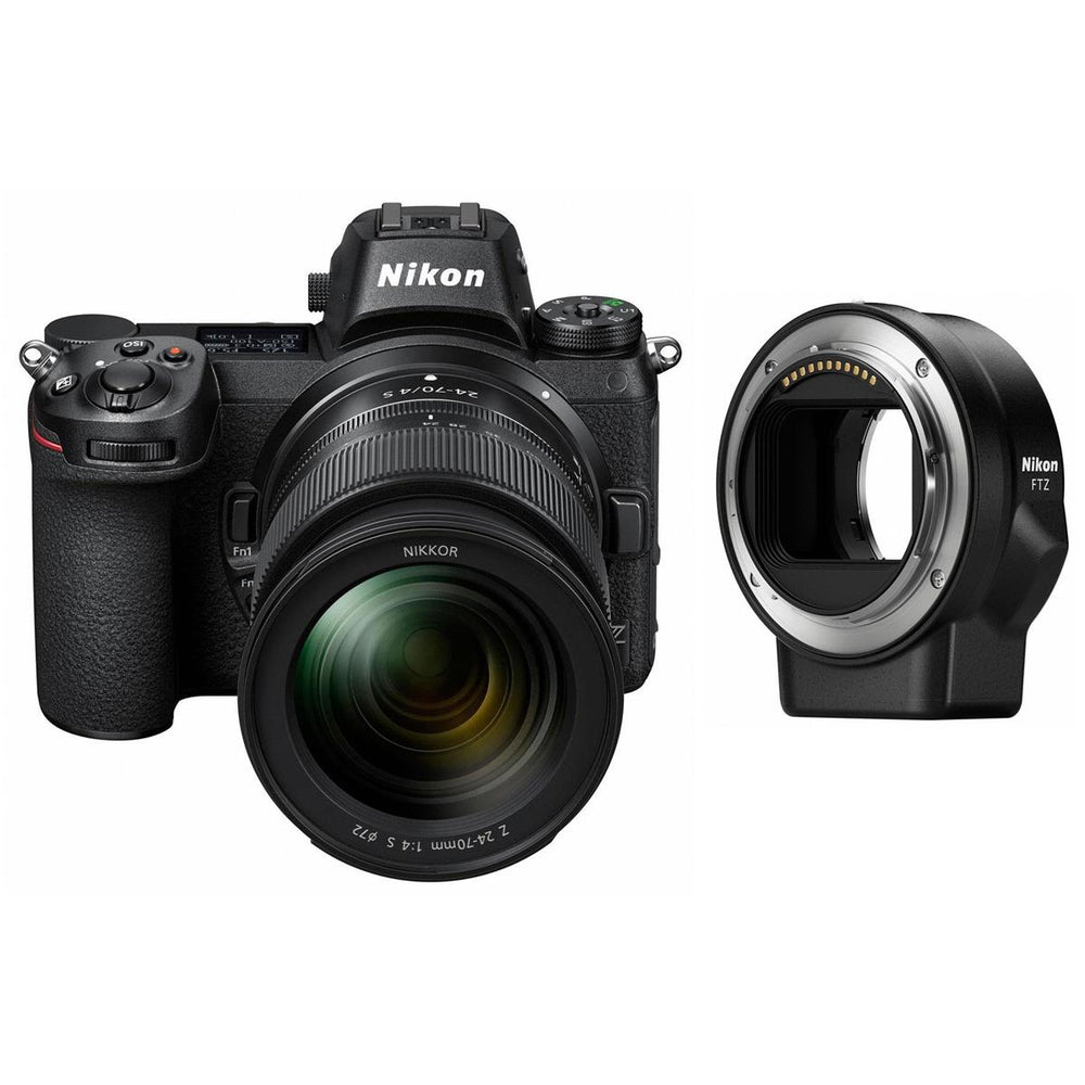 Nikon Z6 Mirrorless Camera with 24-70mm f/4 S Lens and Mount Adapter FTZ