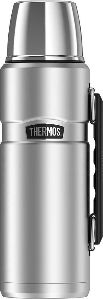 Thermos Stainless Steel Beverage Bottles, Silver, 40 oz