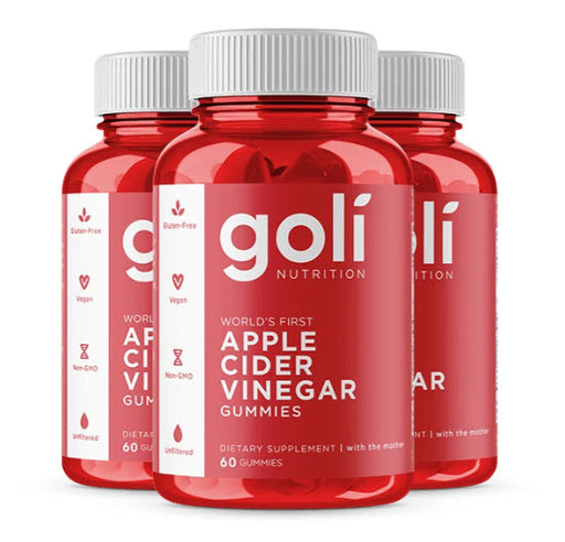 Goli Nutrition Apple Cider Vinegar Gummies, 60 ct (pack of 3)