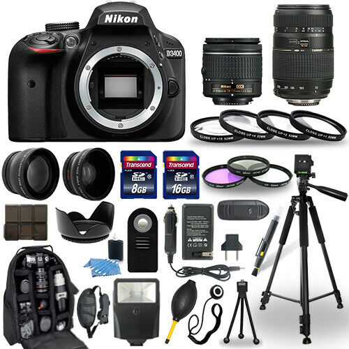 Nikon D3400 24.2 MP Digital SLR Camera - Black - AF-P 18-55mm VR an — Shop Smart Deals