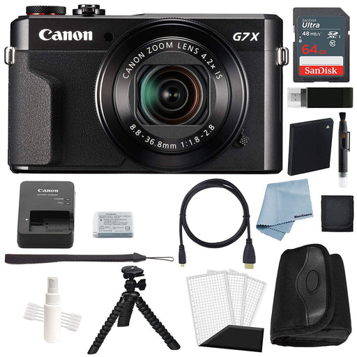 Whoiscamera Canon PowerShot G7 x Mark II Digital Camera Bundle, Black
