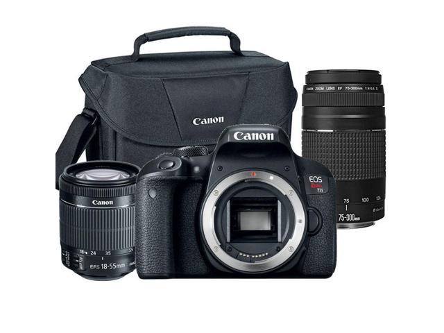 Canon Eos Rebel T7i 24.2MP DSLR Camera with 18-55mm Lens , 75-300mm Le