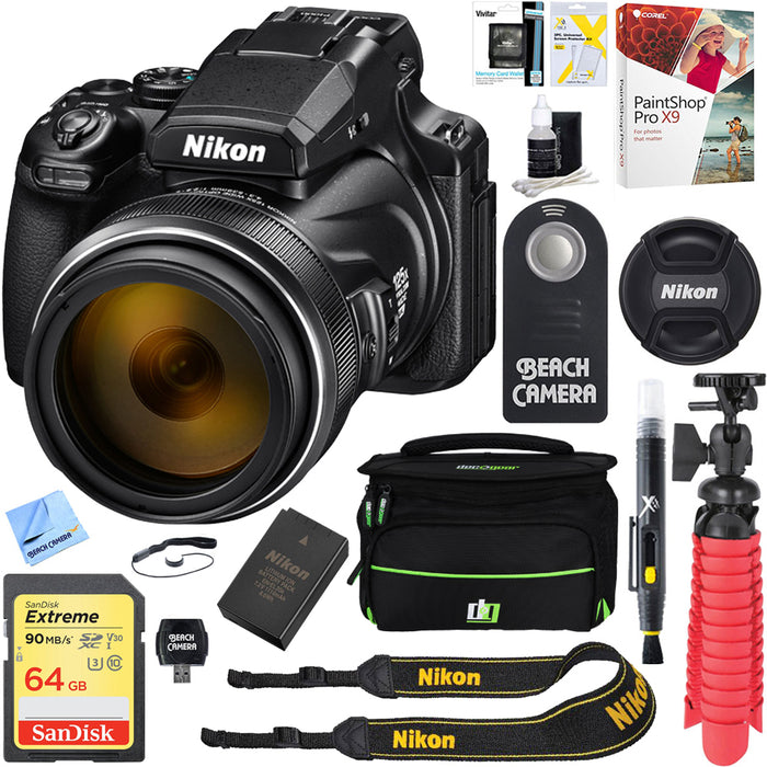 Nikon COOLPIX P1000 16MP 125x Super-Zoom Digital Camera + 64GB Accessory Kit