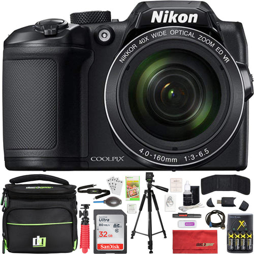 Nikon COOLPIX B500 16MP 40x Optical Zoom Digital Camera w/ Built-in Wi-Fi 32GB Bundle