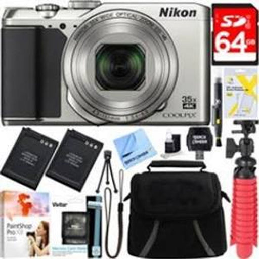 Nikon Coolpix A900 20MP HD Digital Camera WiFi 35x Optical Zoom (Silver) 64GB Bundle