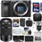 "Sony Alpha a6500 4K Wi-Fi Camera Body 55-210mm Lens 64GB Card Case Flash Battery Charger Tripod Filters KIT"